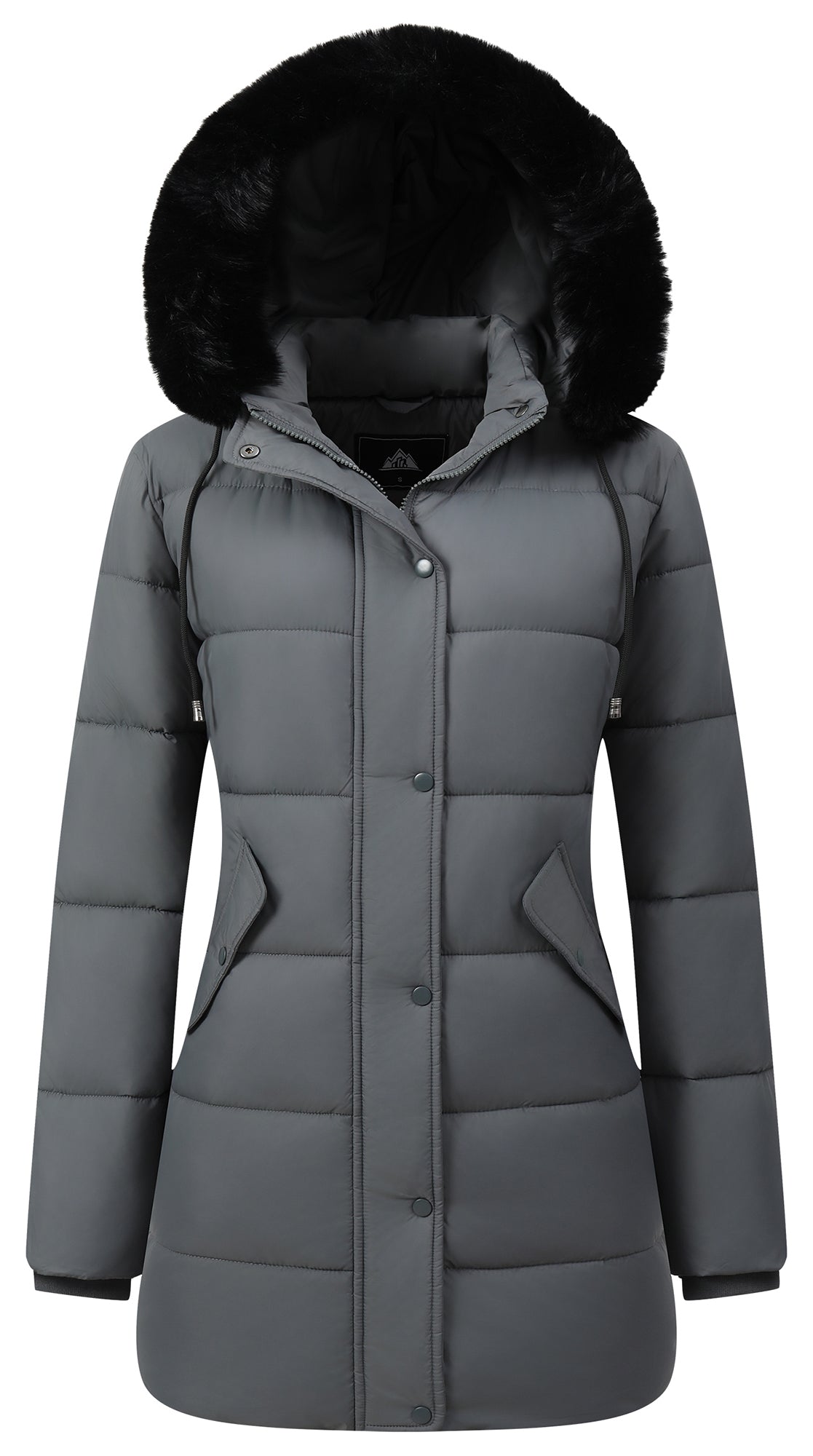 Hveoo Women's Winter Coat Long Waterproof Parka - Warm Snow Jacket for Women, Windproof Winter Jacket for Cold Weather, Black L