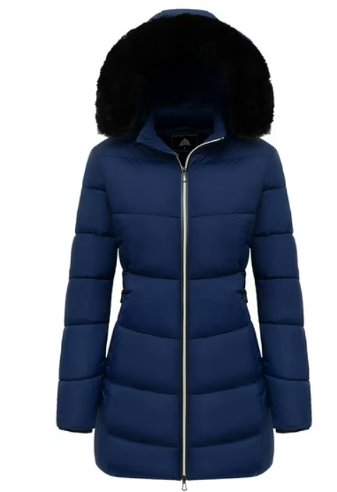 HVEOO Women's Winter Windproof Warm Down Coats Waterproof Thicken Hooded Puffer Jacket