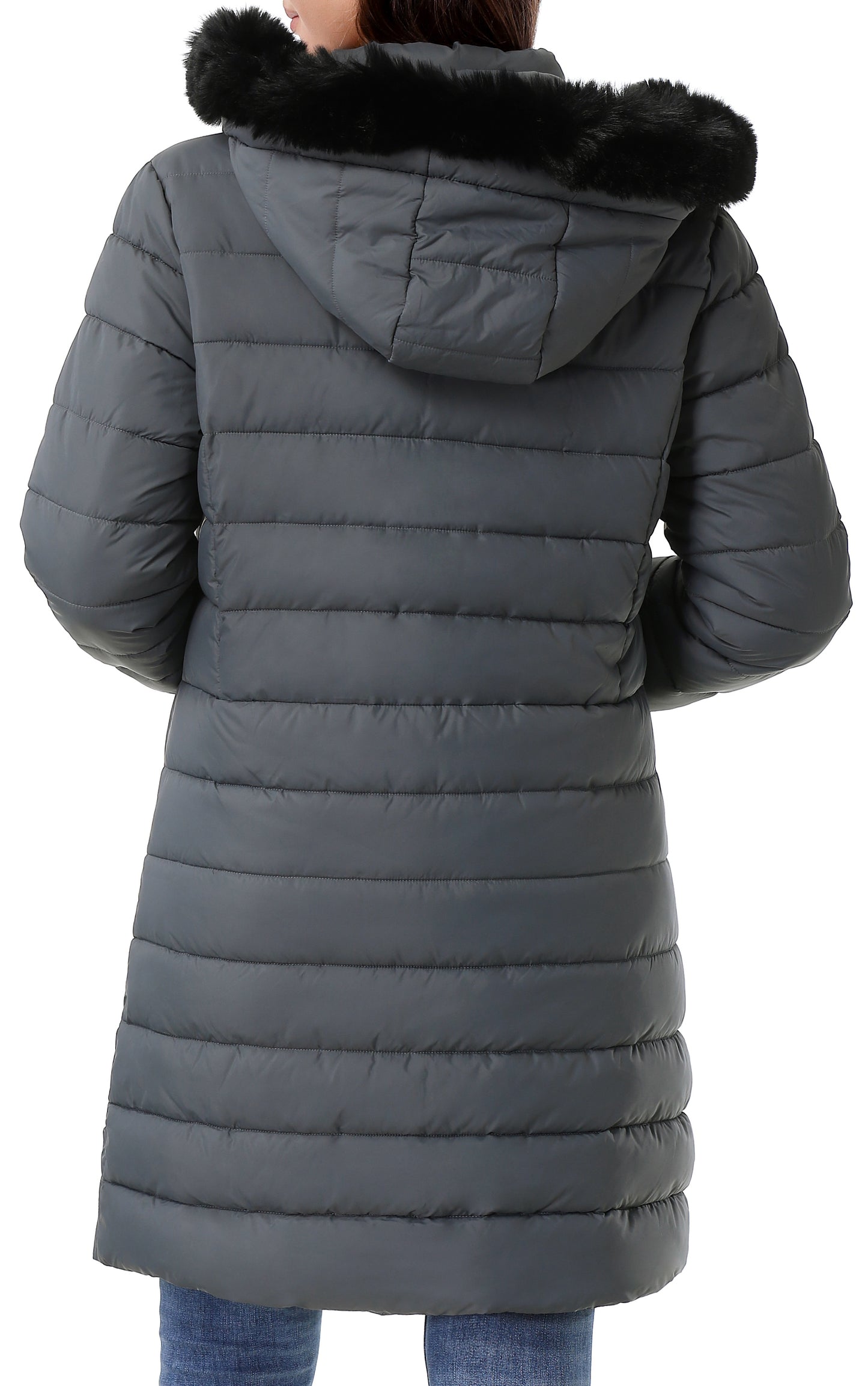 Hveoo Women's Winter Coat Long Waterproof Parka - Warm Snow Jacket for Women, Windproof Winter Jacket for Cold Weather, Black L