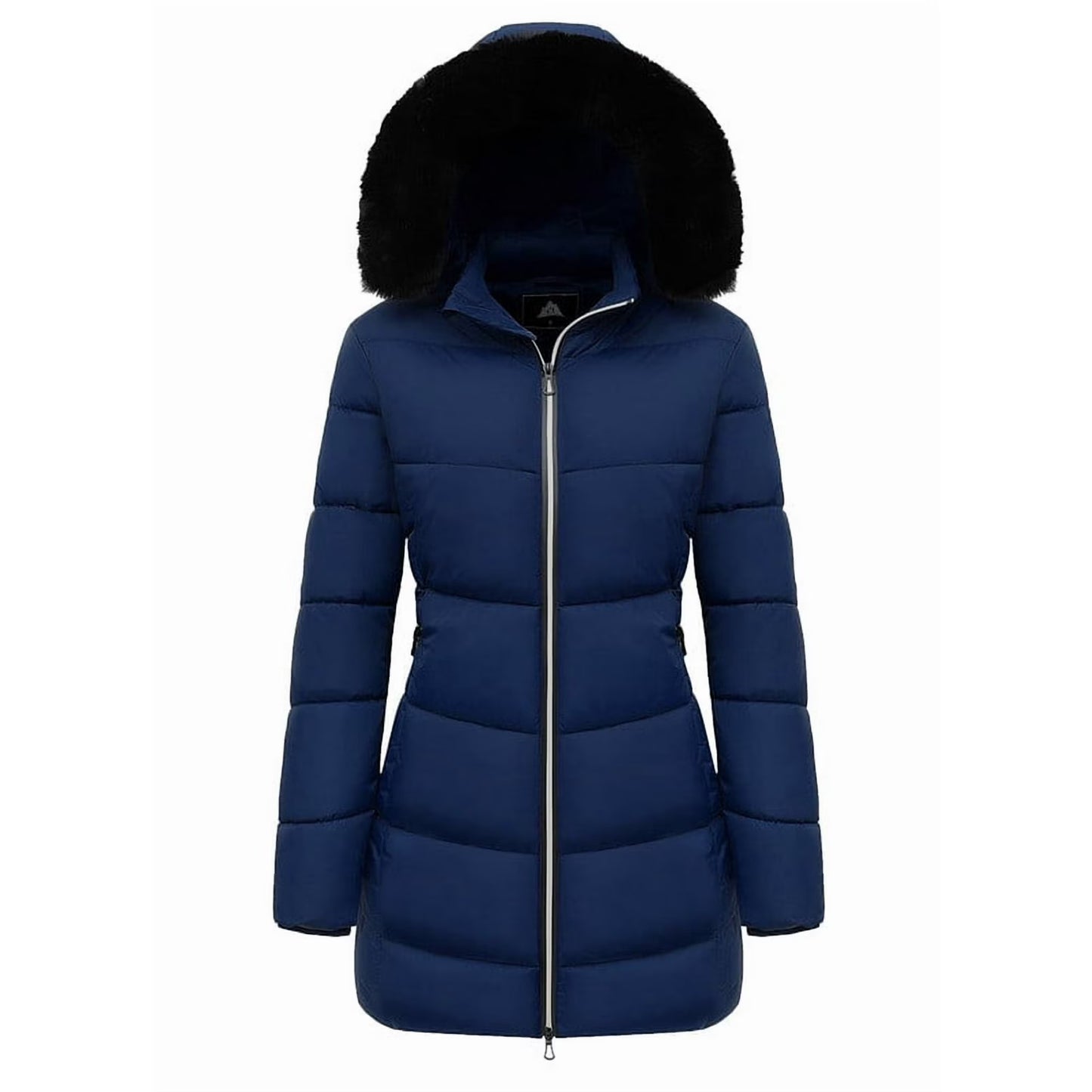 Women's Winter Down Coats Waterproof Thicken Hooded Insulated Quilted Puffer Jacket, Black L