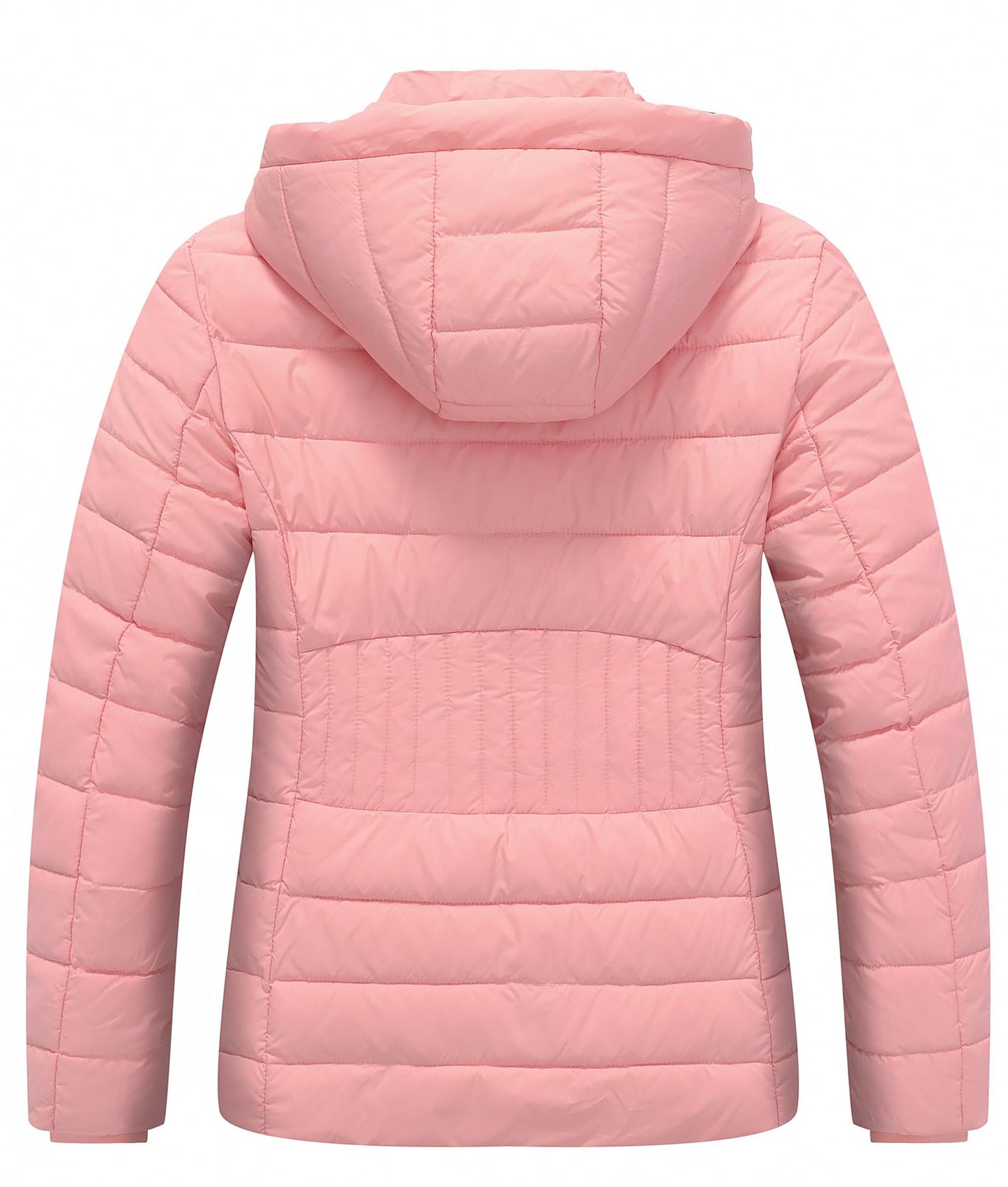 HVEOO Women's Hooded Puffer Jacket Lightweight Warm Puffy Quilted Winter Coat Waterpoof Jackets for Cold Weather