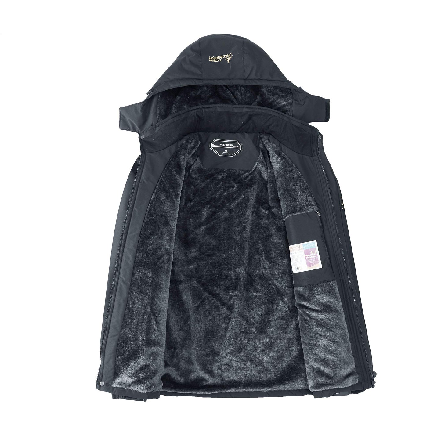 HVEOO 女士冬季外套滑雪服，防水防风，人造毛皮内衬，冬季夹克派克大衣