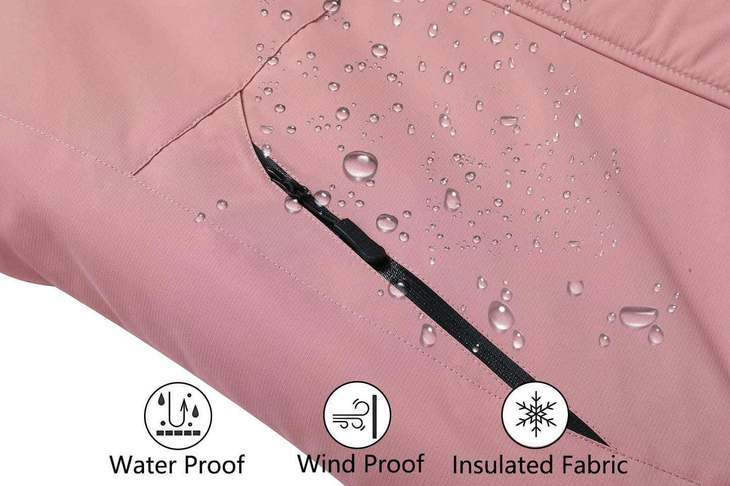 HVEOO 女士冬季外套滑雪服，防水防风，人造毛皮内衬，冬季夹克派克大衣