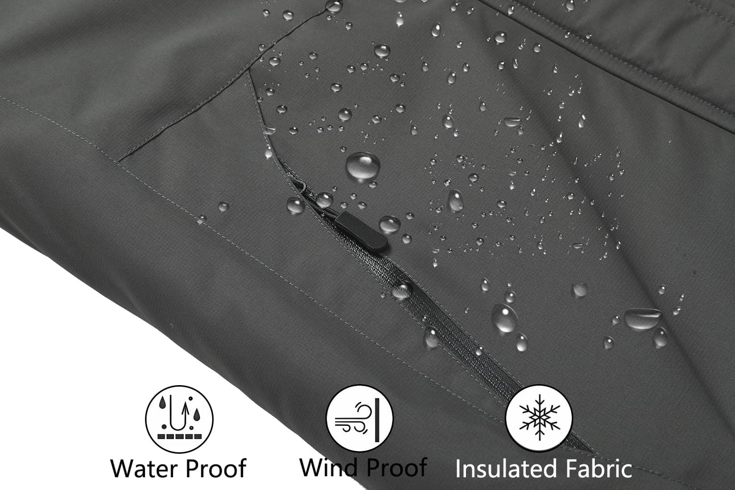 HVEOO 女士冬季外套滑雪服，防水防风，人造毛皮内衬，冬季夹克派克大衣