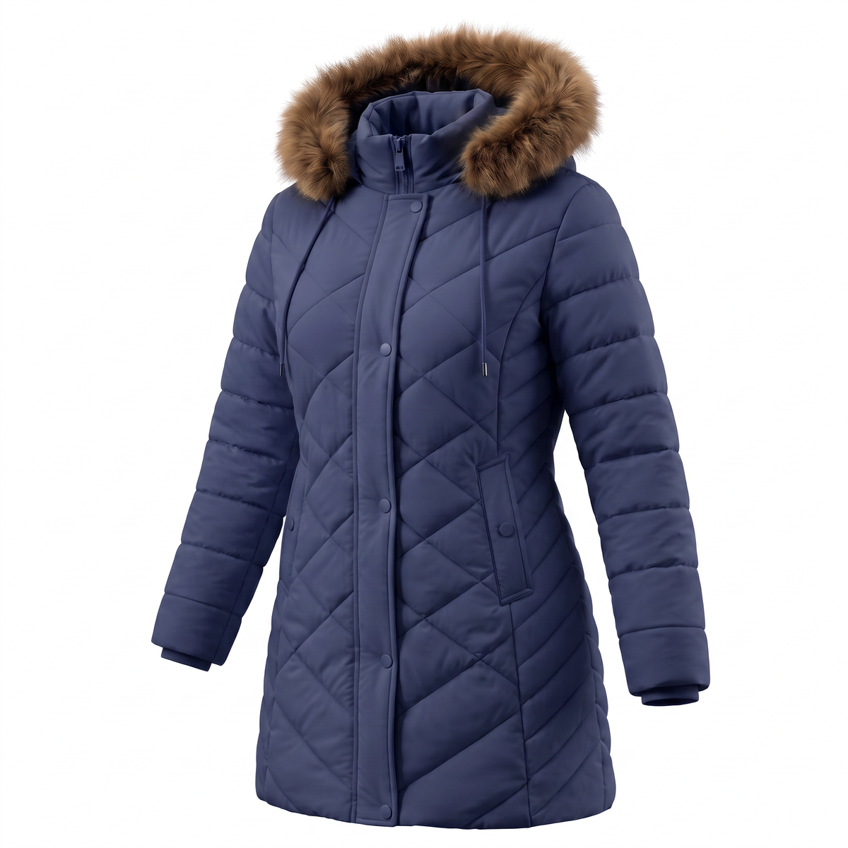 Women's Winter Coat Warm Puffer Jacket Fleece Lined Waterproof Winter Parka Coat with Hood